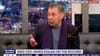 A photo illustration of James Dolan talking on FOX5 with annotations reading "Business acumen here" pointing to his head, and