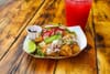 A photo of a fish taco at Tacoway Beach.